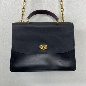 Coach Black and Gold Satchel